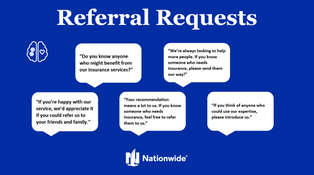 Referral requests examples.