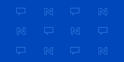 Nationwide chat banner with vibrant blue background