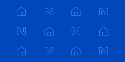 Nationwide house banner with vibrant blue background